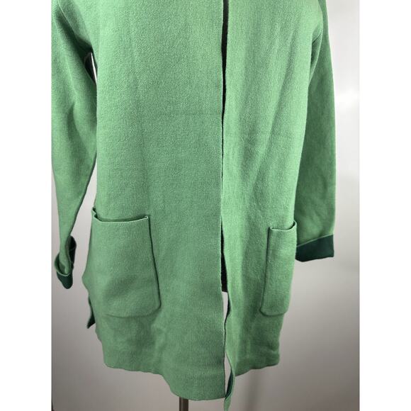 NWT J. Jill Majestic Open Front Cardi Sweater Cardigan Green MP Medium Petite - Picture 5 of 14
